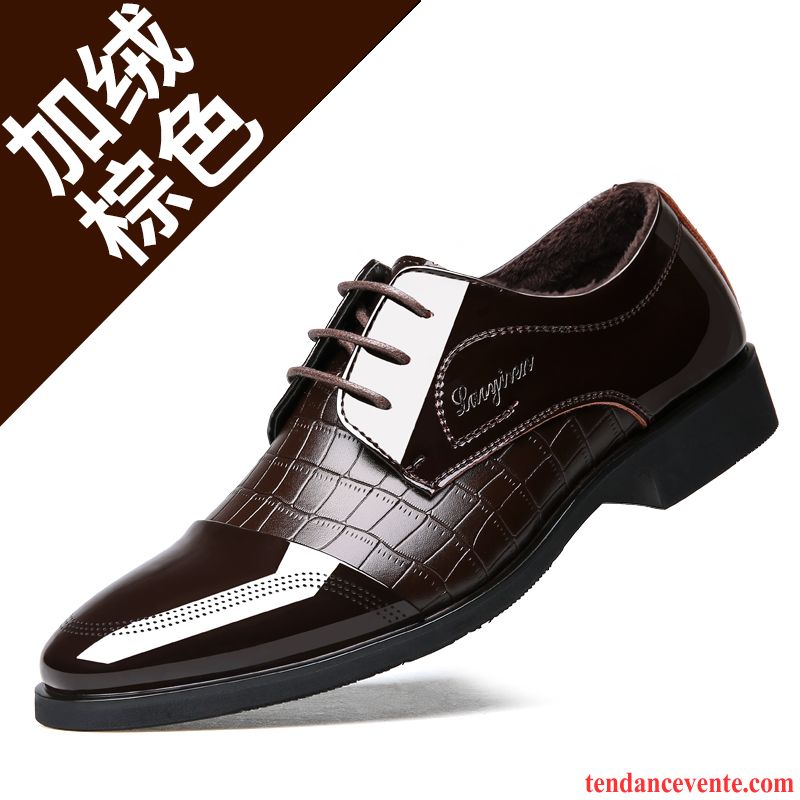 Derbies Hiver Homme Décontractée Cuir Véritable Homme Tendance Chaussures De Mariage Angleterre Printemps Entreprise Lavande