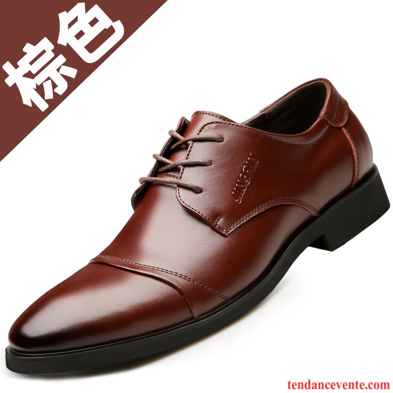 Derbies Hiver Homme Décontractée Cuir Véritable Homme Tendance Chaussures De Mariage Angleterre Printemps Entreprise Lavande