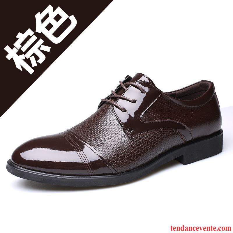 Derbies Hiver Homme Décontractée Cuir Véritable Homme Tendance Chaussures De Mariage Angleterre Printemps Entreprise Lavande