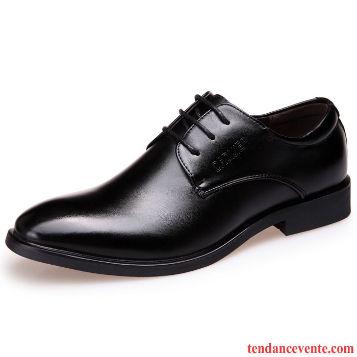 Derbies Rouges Homme Décontractée Homme Pointe Pointue Laçage Entreprise Tendance Chaussures De Mariage Été Augmenté Cuir Véritable Angleterre