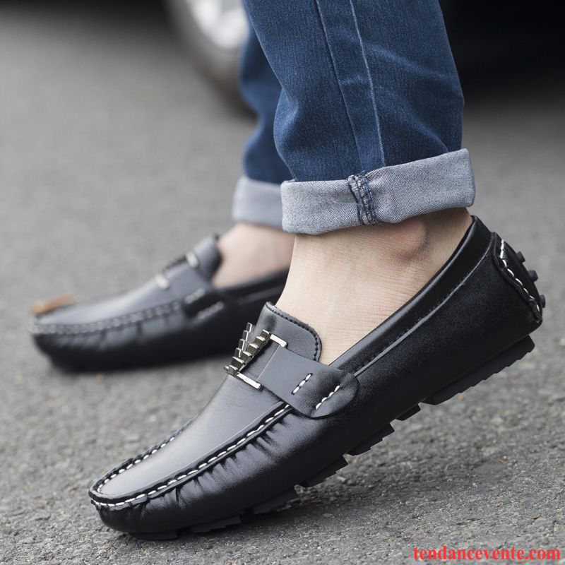 Mocassin Blanc Homme Pas Cher Slip-on Tendance Jeunesse Derbies Été Angleterre Homme Paresseux Tous Les Assortis Décontractée Tomate