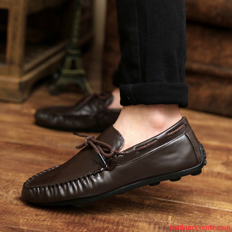 Mocassin Blanc Homme Pas Cher Slip-on Tendance Jeunesse Derbies Été Angleterre Homme Paresseux Tous Les Assortis Décontractée Tomate