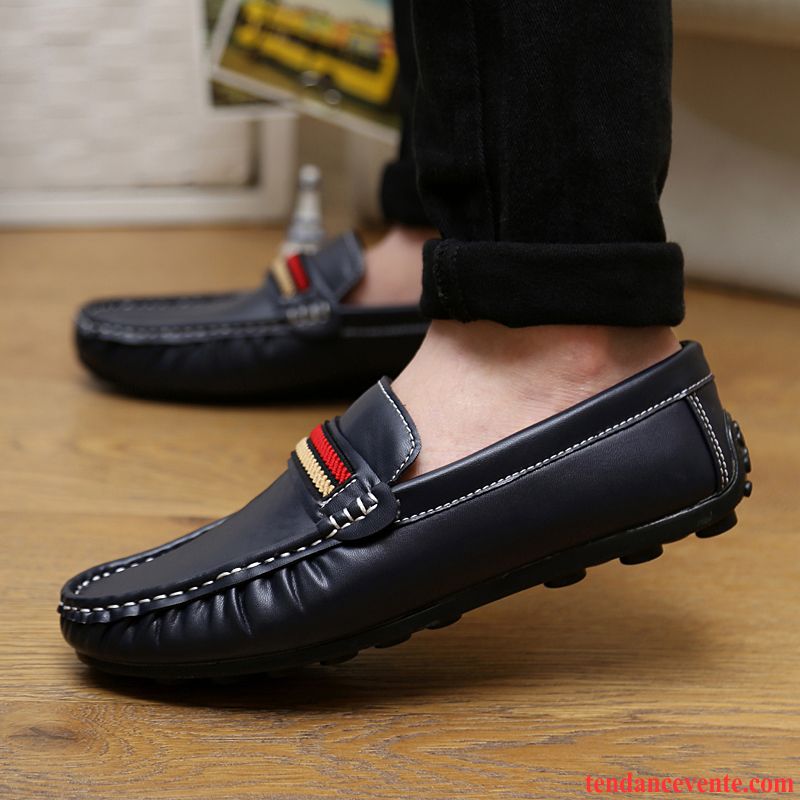 Mocassin Blanc Homme Pas Cher Slip-on Tendance Jeunesse Derbies Été Angleterre Homme Paresseux Tous Les Assortis Décontractée Tomate