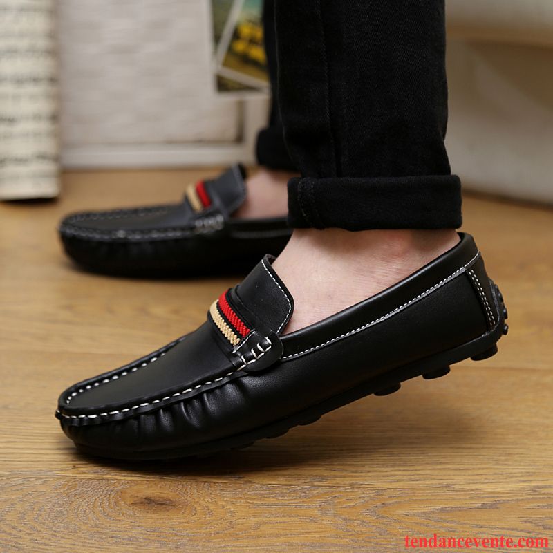 Mocassin Blanc Homme Pas Cher Slip-on Tendance Jeunesse Derbies Été Angleterre Homme Paresseux Tous Les Assortis Décontractée Tomate