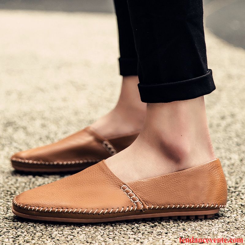 Mocassin Homme Chic Décontractée Gros Printemps Taillissime Homme Chaussures De Conduite Derbies Saumon Pas Cher