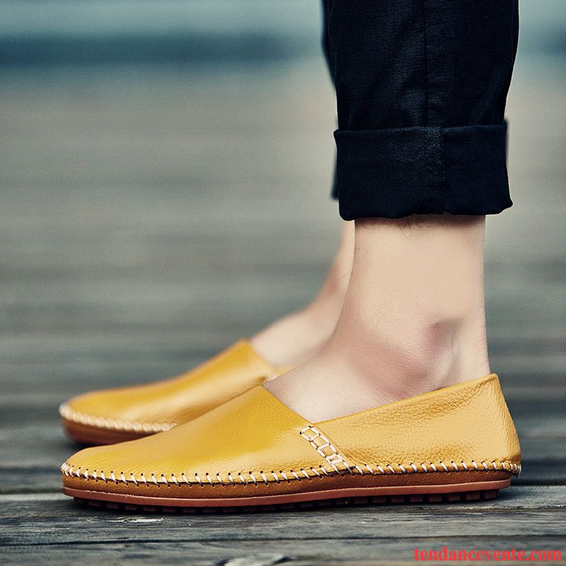 Mocassin Homme Chic Décontractée Gros Printemps Taillissime Homme Chaussures De Conduite Derbies Saumon Pas Cher