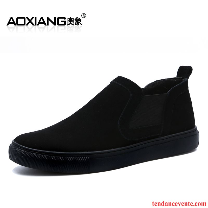 Mocassin Homme Nubuck Homme Tous Les Assortis Tendance En Cuir Slip-on Printemps Décontractée Cuir Véritable Lavande