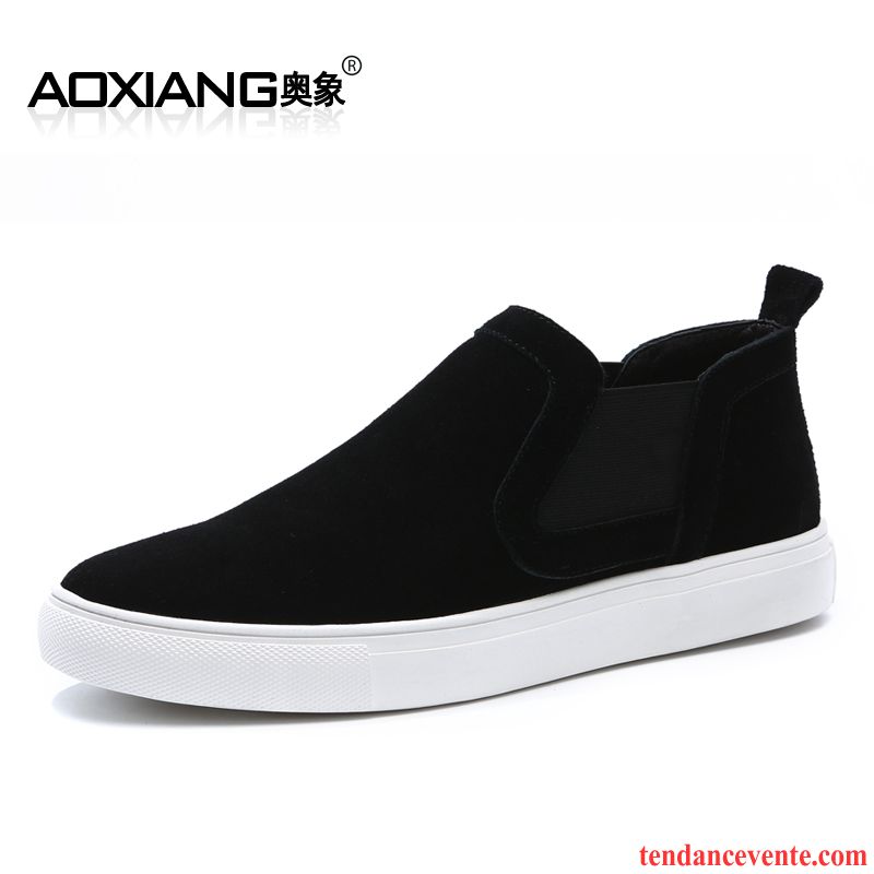 Mocassin Homme Nubuck Homme Tous Les Assortis Tendance En Cuir Slip-on Printemps Décontractée Cuir Véritable Lavande